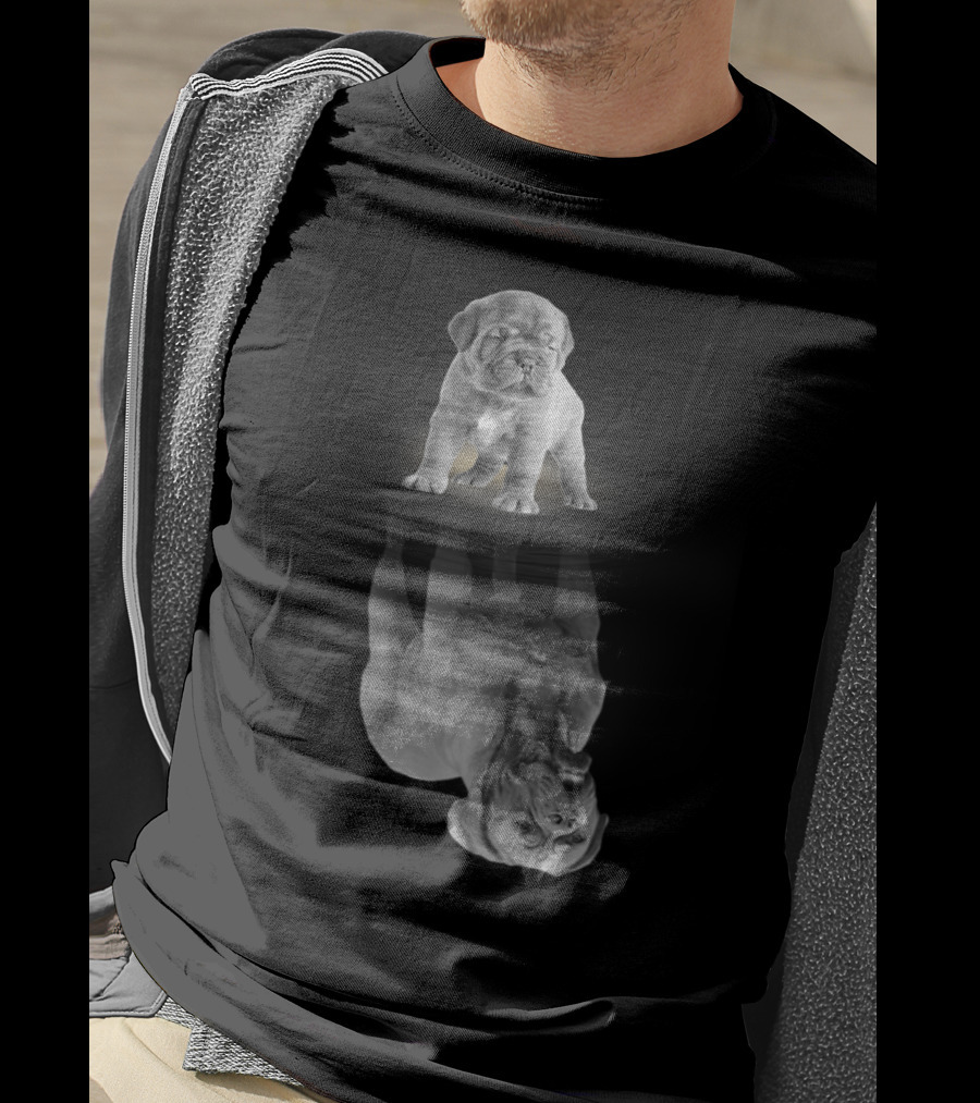 Dogue De Bordeaux Puppy Reflection Art Dogue De Bordeaux Mother Dogue De Bordeaux Dog T-Shirt