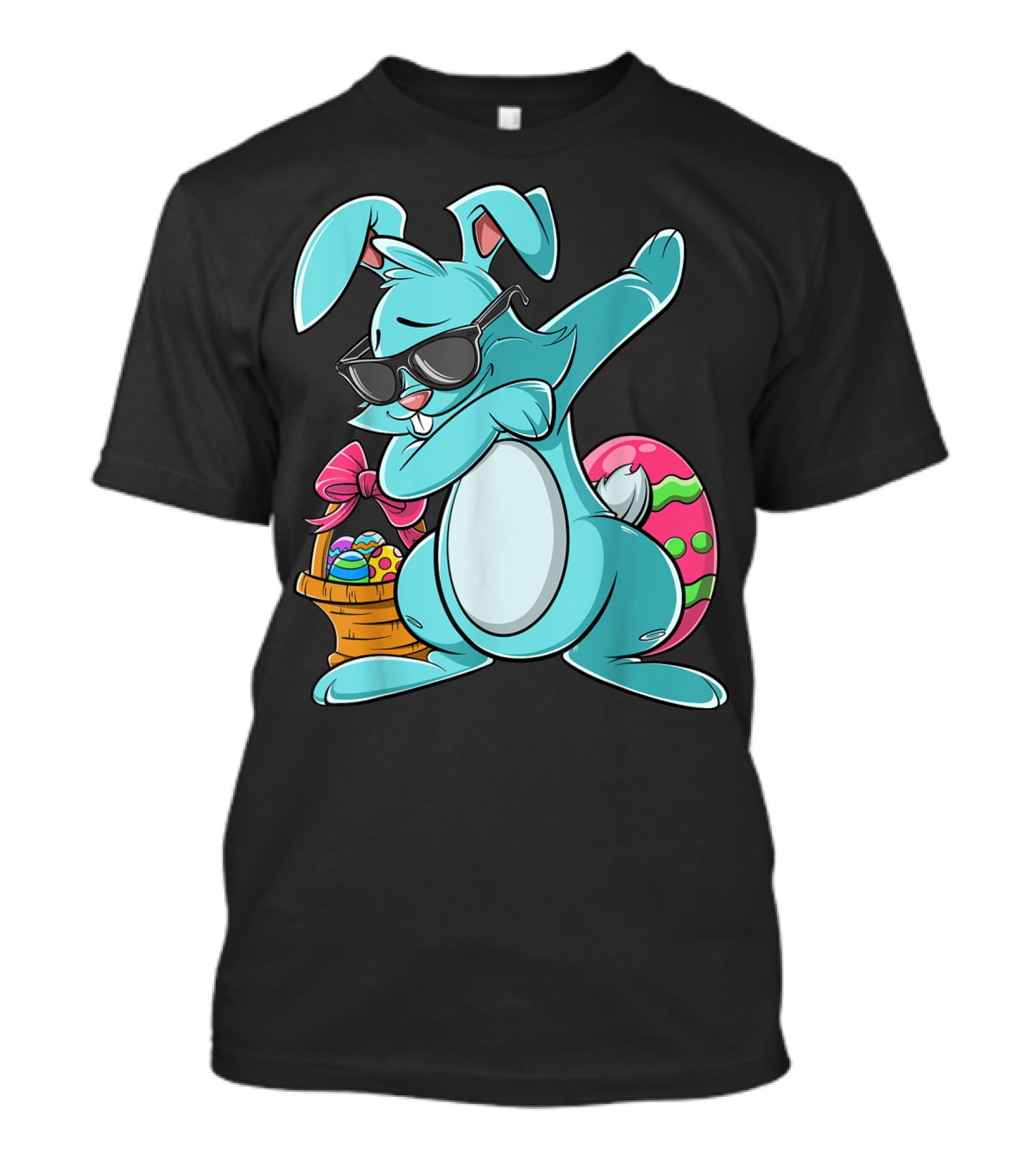 Cool Dabbing Bunny With Easter Basket For Girls And Adults T-Shirt