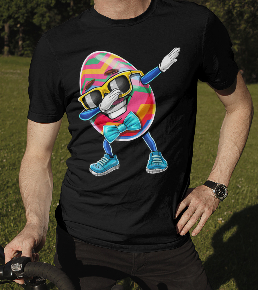 Dabbing Easter Egg With Sunglasses And Bowtie For Easter Sunday T-Shirt