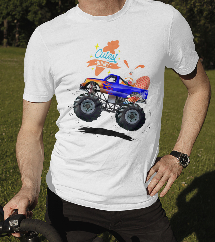 Cutest Easter Bunny Monster Truck Egg Hunt Adventure T-Shirt