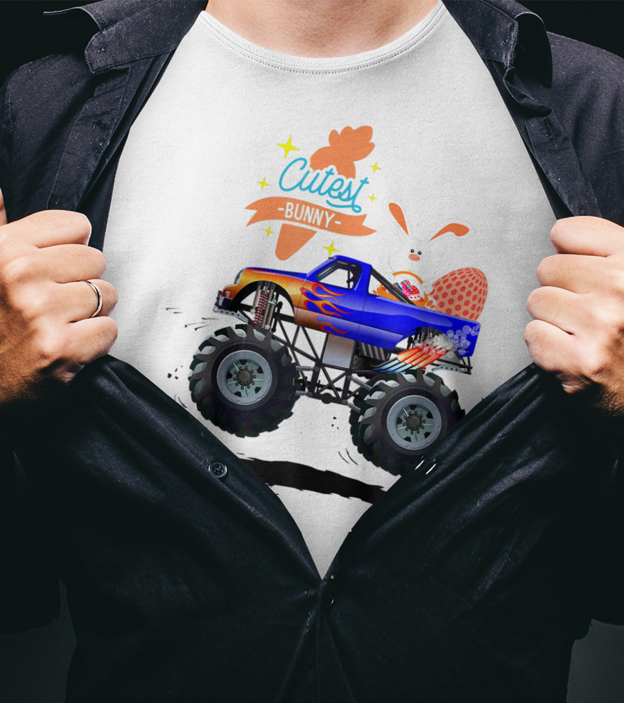 Cutest Easter Bunny Monster Truck Egg Hunt Adventure T-Shirt