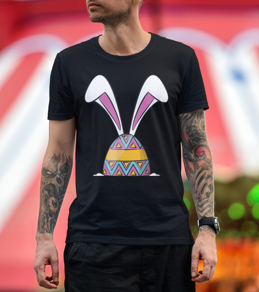 Funny Bunny Easter Cute Happy Rabbit Egg T-Shirt