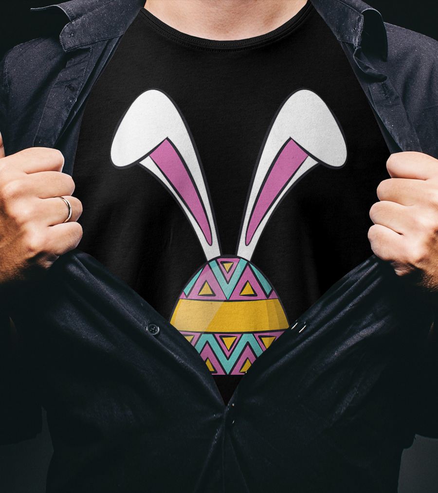 Funny Bunny Easter Cute Happy Rabbit Egg T-Shirt