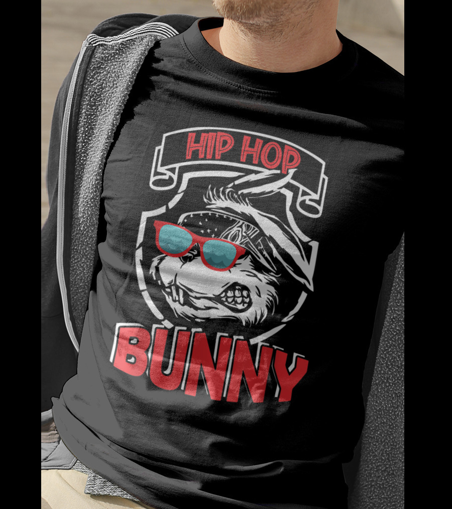 Hip Hop Bunny With Sunglasses Easter Toddler T-Shirt