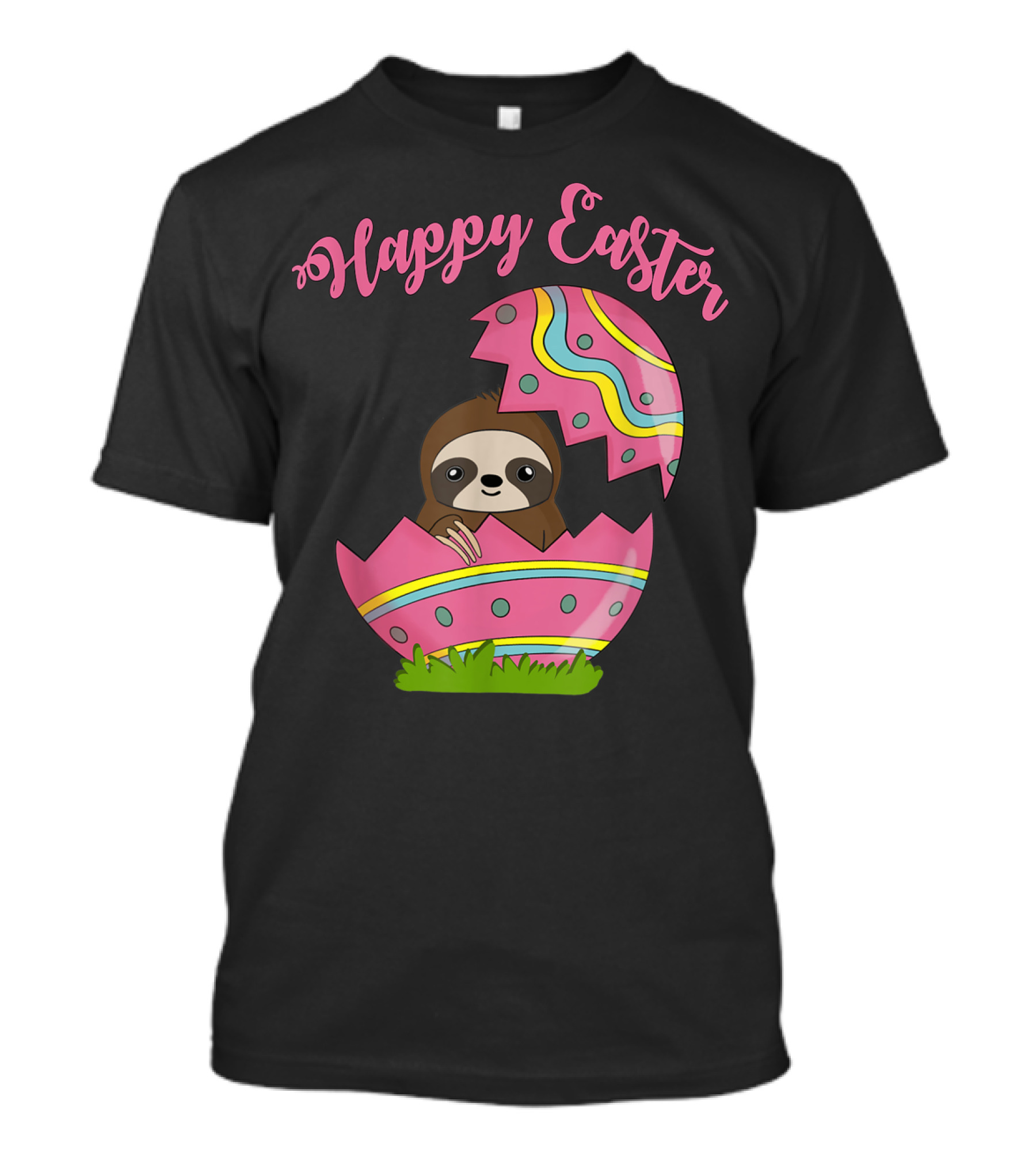 Happy Easter Sloth In Colorful Easter Egg T-Shirt
