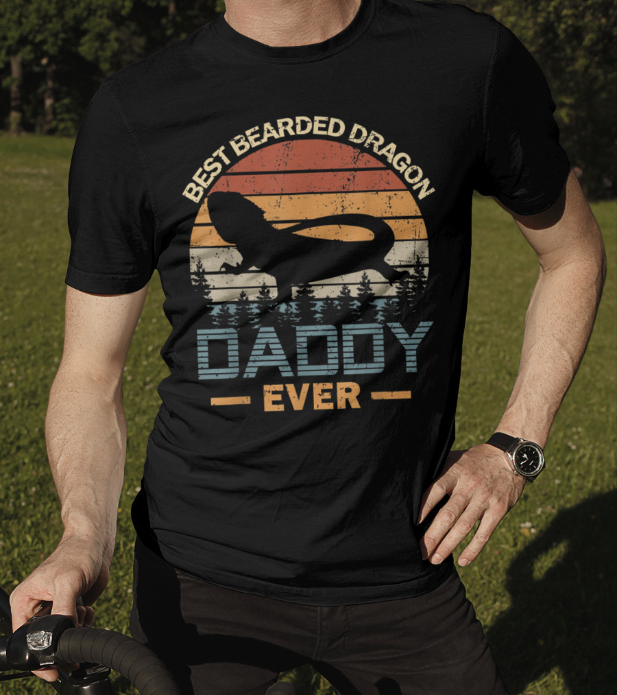 Best Bearded Dragon Daddy Ever Retro T-Shirt