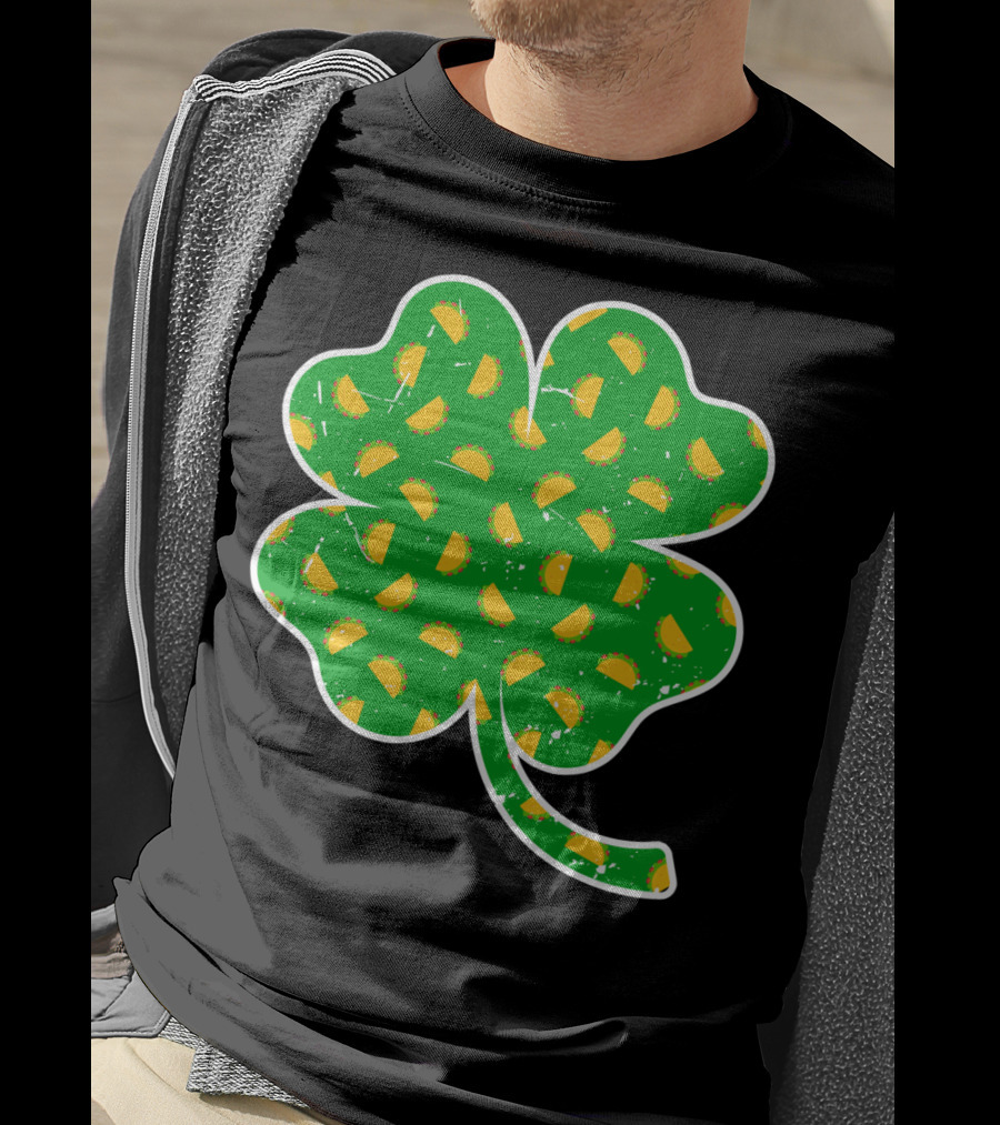 Taco Lover St Patricks Day Clover Saint Paddys Shamrock Tacos T-Shirt