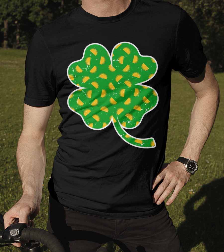 Taco Lover St Patricks Day Clover Saint Paddys Shamrock Tacos T-Shirt