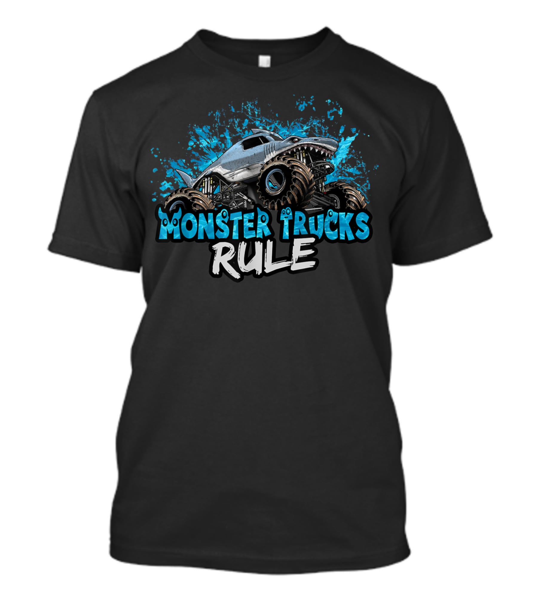 Monster Trucks Rule Shark Monster Truck T-Shirt