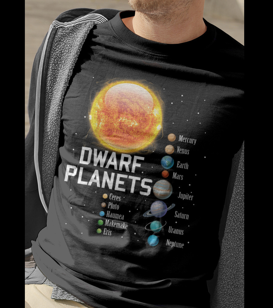 Dwarf Planets Solar System Mercury Venus Earth Mars Jupiter Saturn Uranus Neptune T-Shirt