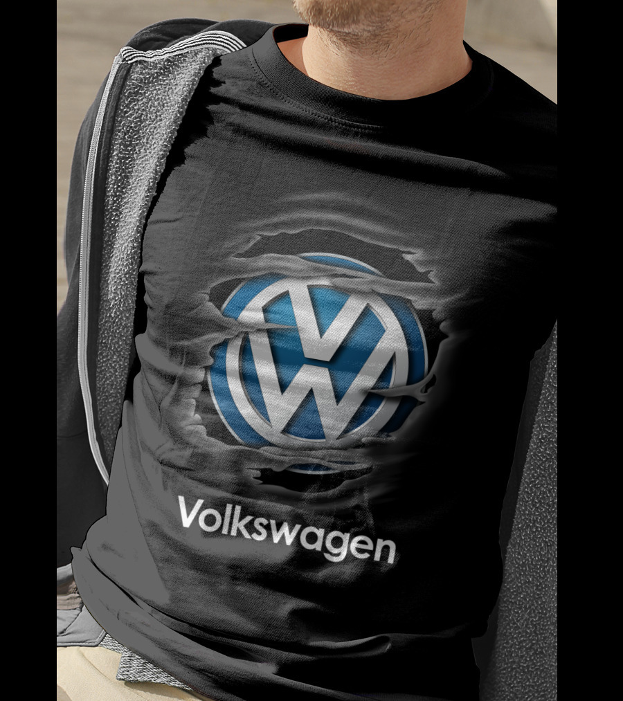 Limited Volkswagen Logo Torn Paper Effect T-Shirt