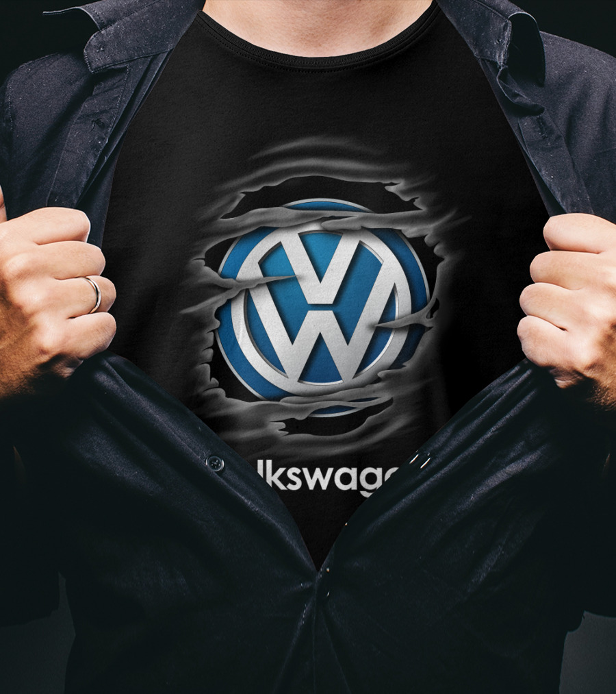 Limited Volkswagen Logo Torn Paper Effect T-Shirt