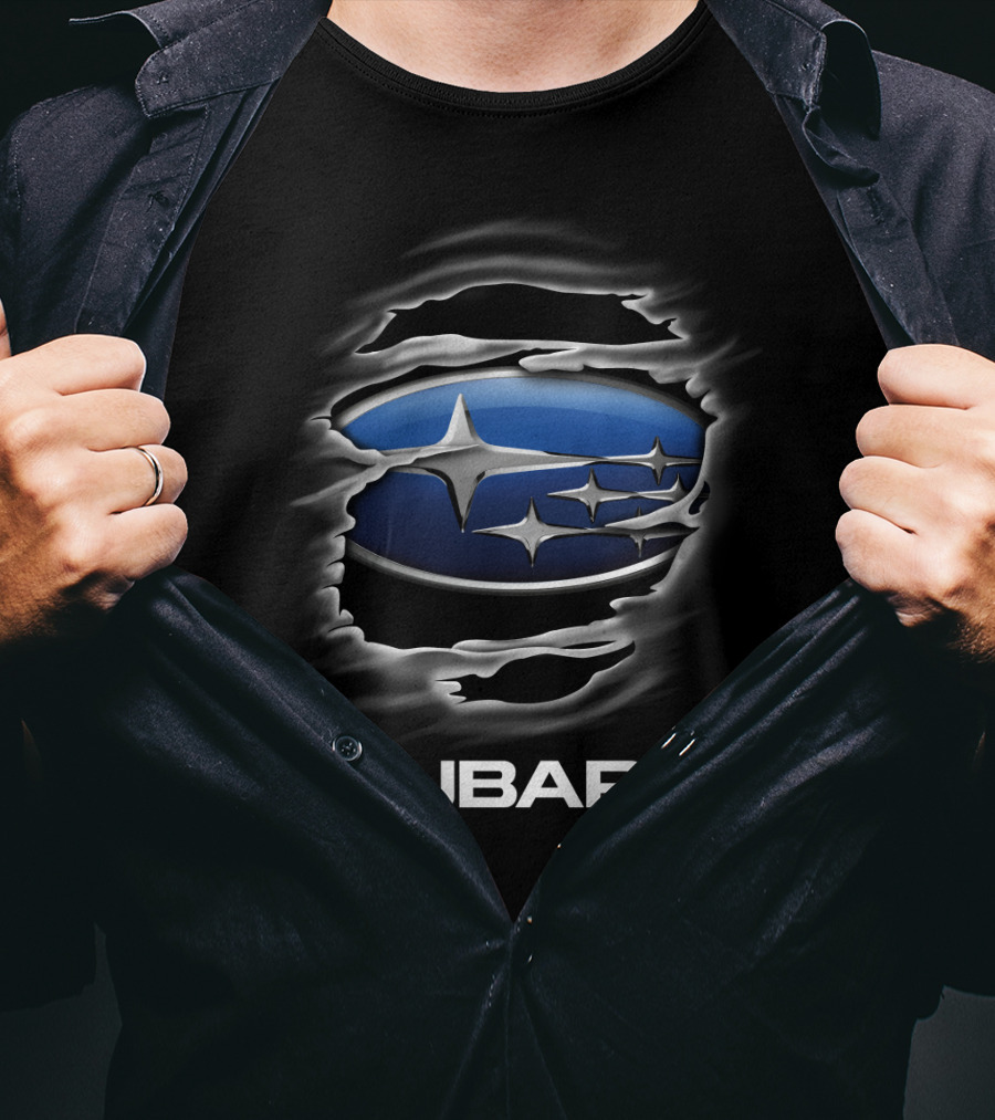 Limited Subaru Logo Ripped Effect T-Shirt