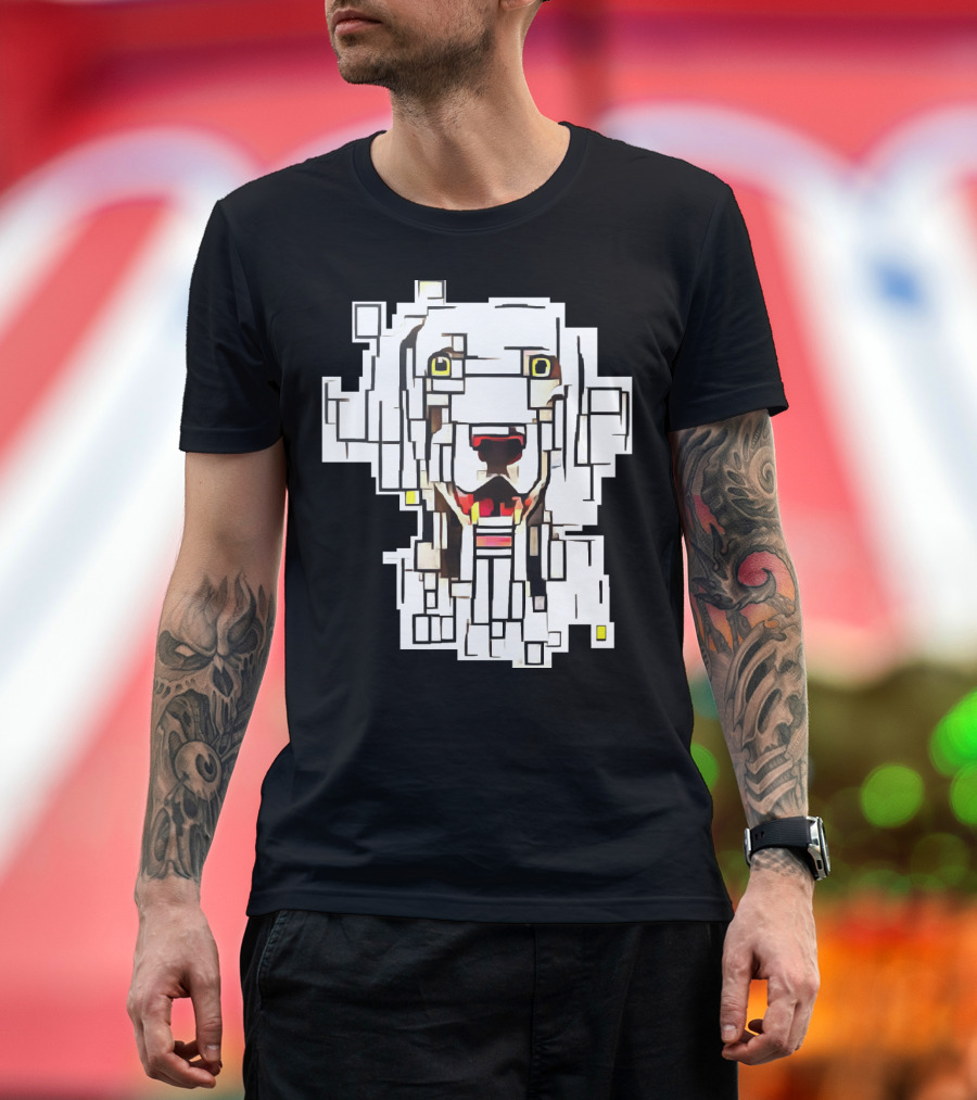 Squared Dog Abstract Geometric Canine T-Shirt