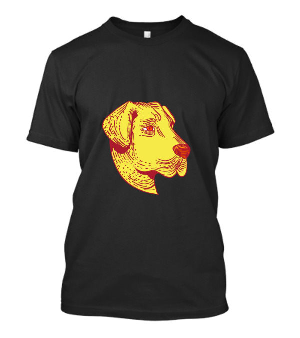 Anatolian Shepherd Dog Head Colorful Etching Design In Yellow And Red T-Shirt