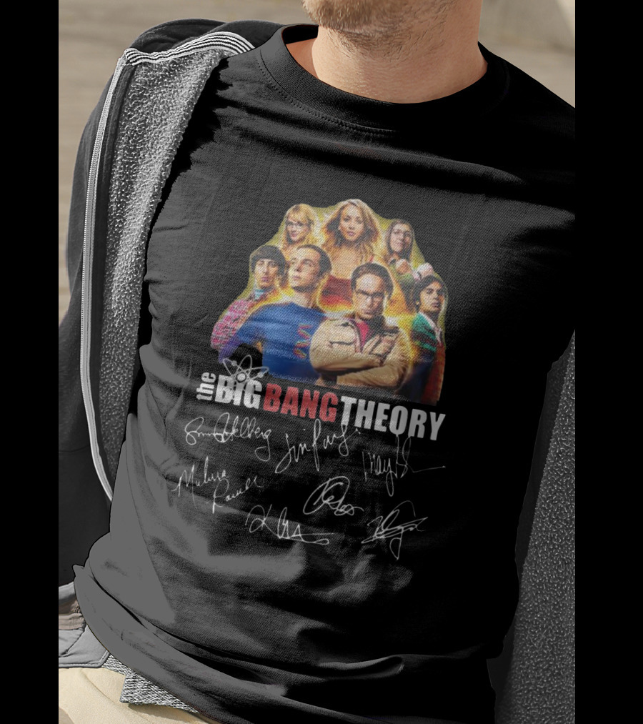 The Big Bang Theory Cast Autograph Collection Collage T-Shirt