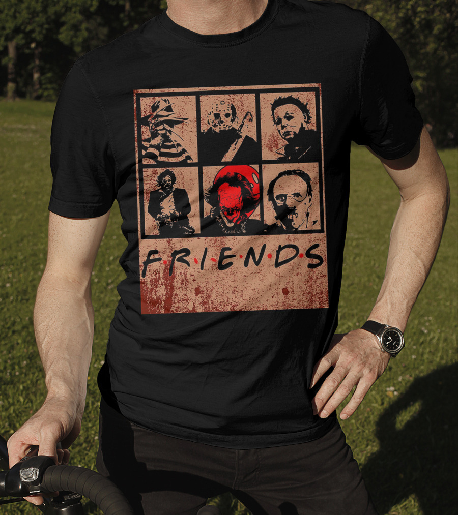 Halloween Nightmare Horror Movies Icons Horror Friends Party T-Shirt