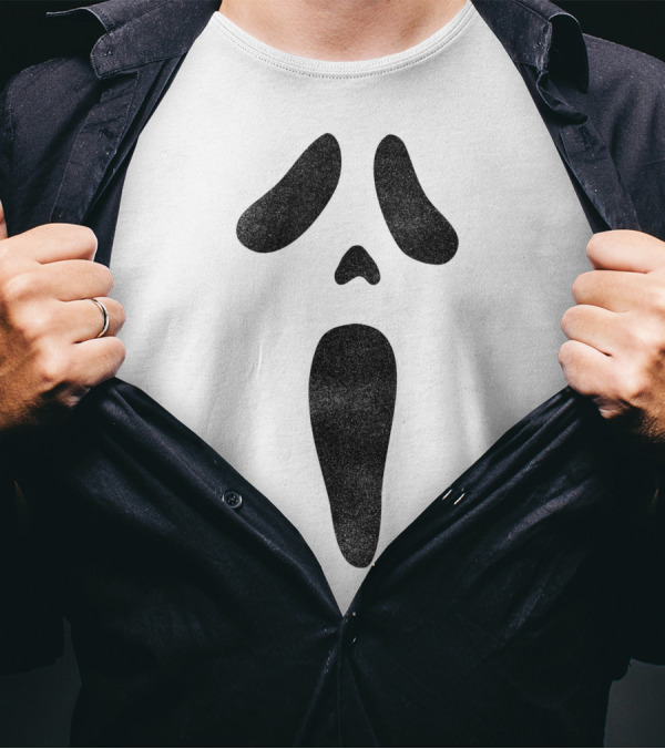 Halloween Scary Ghost Face Mask T-Shirt