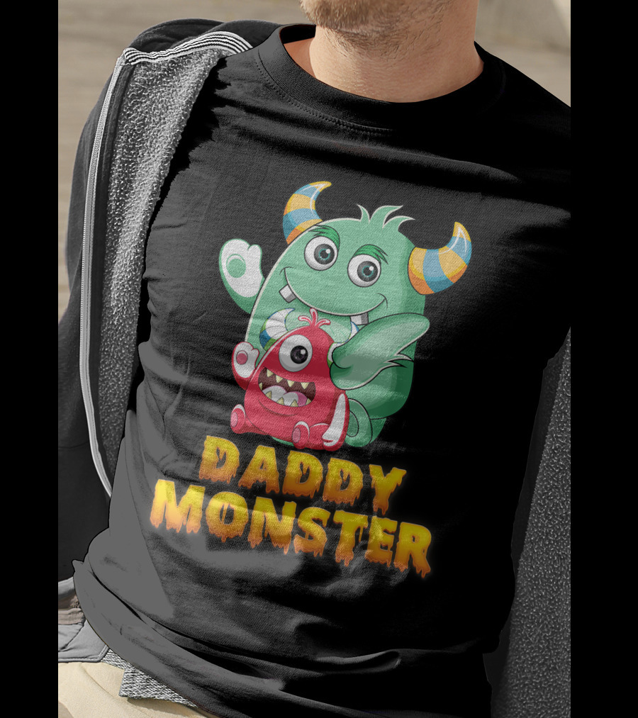 Daddy Monster Cute Cartoon Creatures T-Shirt