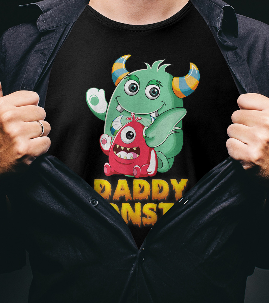 Daddy Monster Cute Cartoon Creatures T-Shirt