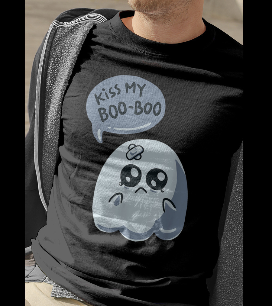 Kiss My Boo-Boo Sad Crying Ghost T-Shirt