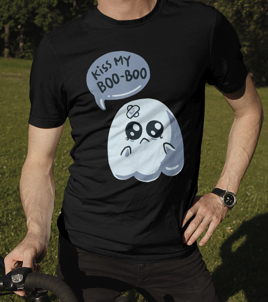 Kiss My Boo-Boo Sad Crying Ghost T-Shirt