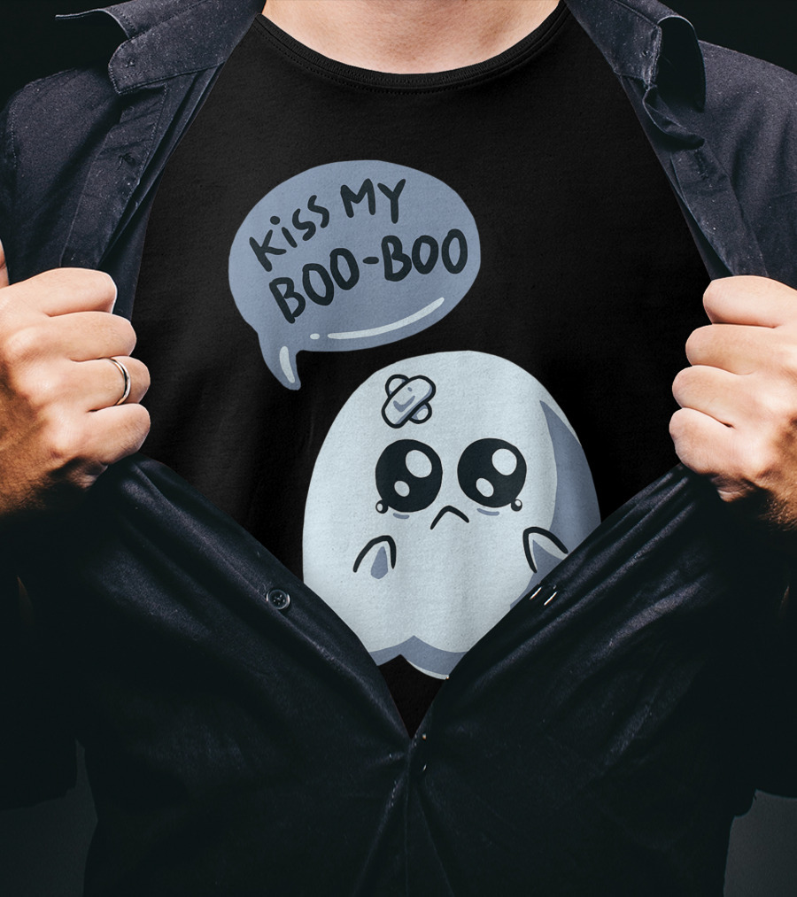 Kiss My Boo-Boo Sad Crying Ghost T-Shirt