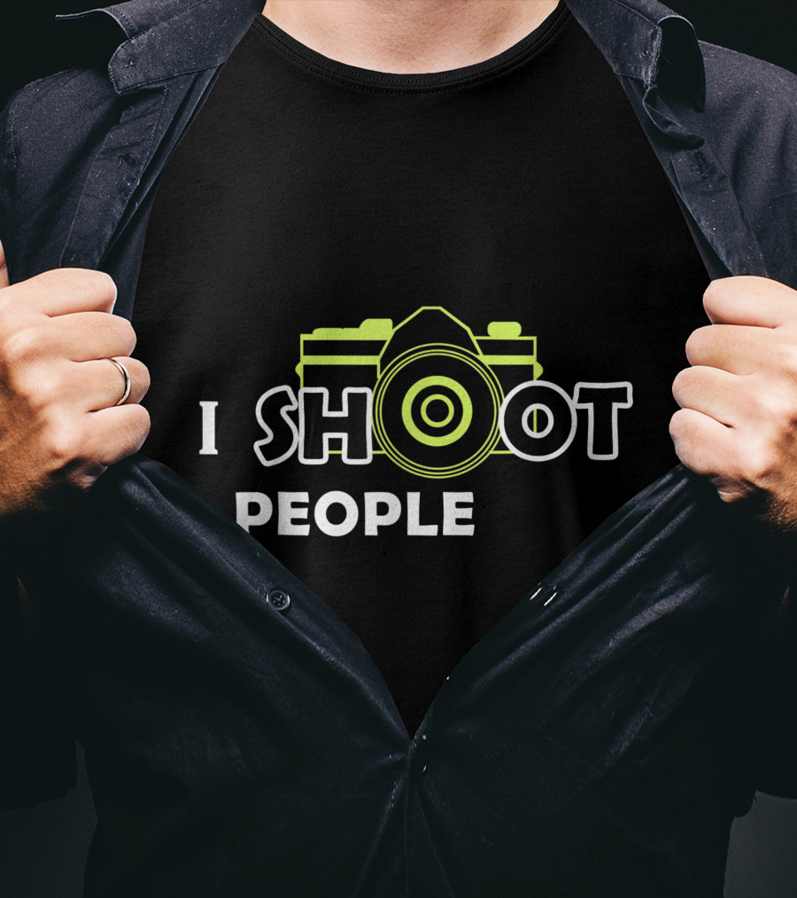 I Shoot People Camera Enthusiast Photography Humor T-Shirt