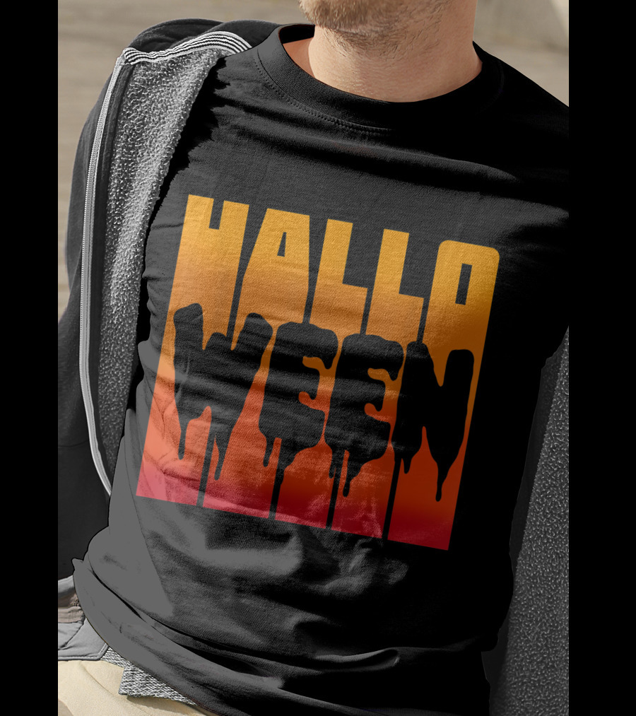 Halloween Dripping Text T-Shirt