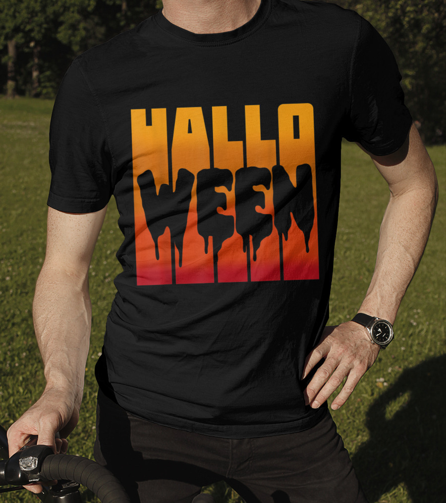 Halloween Dripping Text T-Shirt