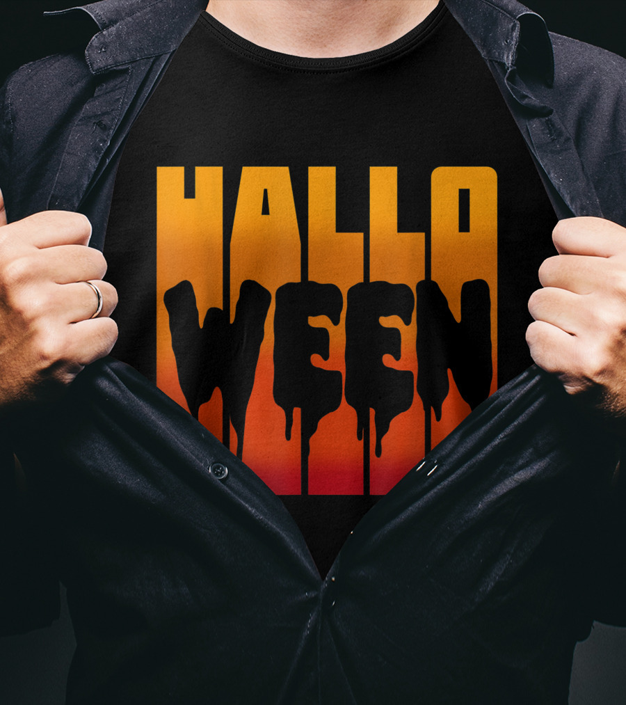 Halloween Dripping Text T-Shirt