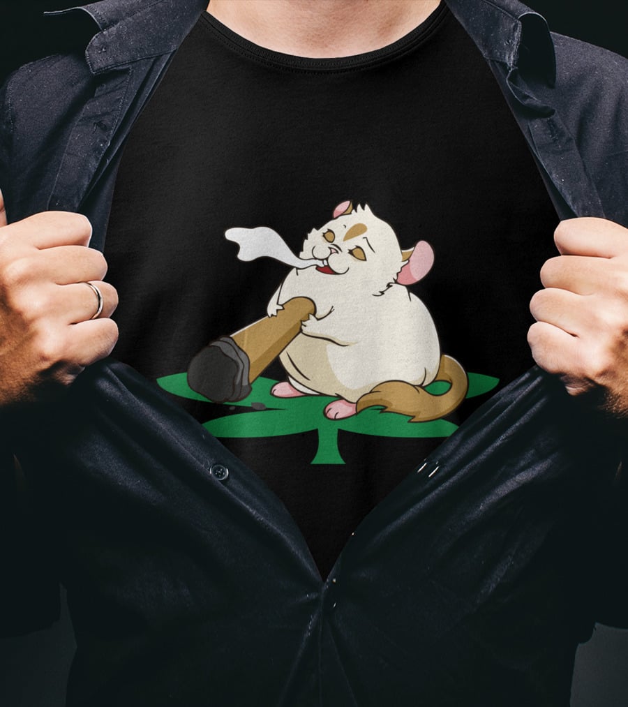 Chinchillin Weed Smoking Chinchilla THC Marijuana Cannabis Leaf T-Shirt