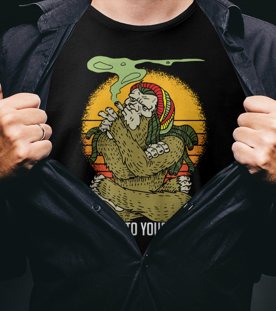 Take Me To Your Dealer Bigfoot Smoking Weed Vintage T-Shirt