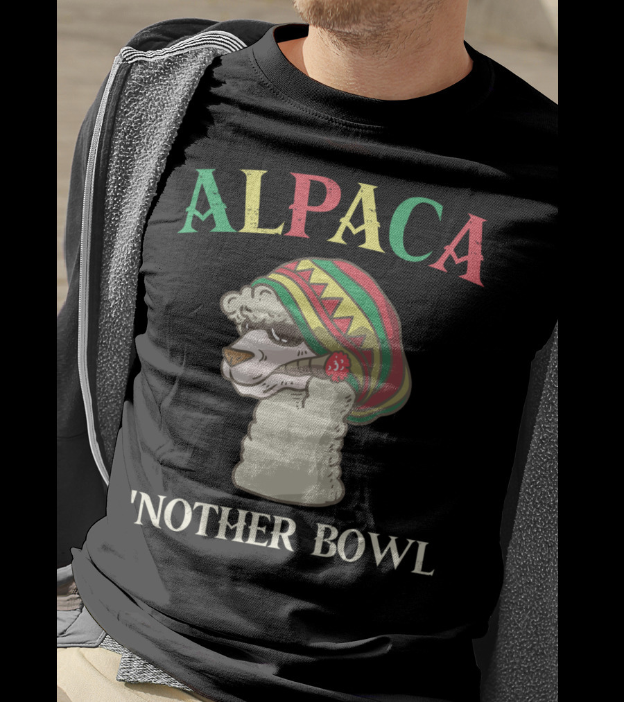 Alpaca Nother Bowl Weed Smoking Llama Cannabis Leaf Stoner T-Shirt