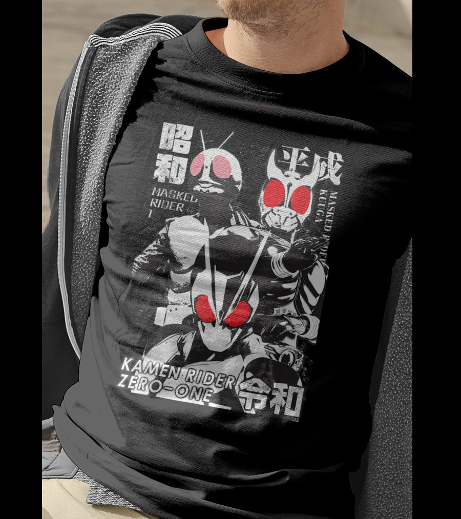 Kamen Rider Zero-One Showa Heisei Reiwa Masked Rider Kuuga T-Shirt