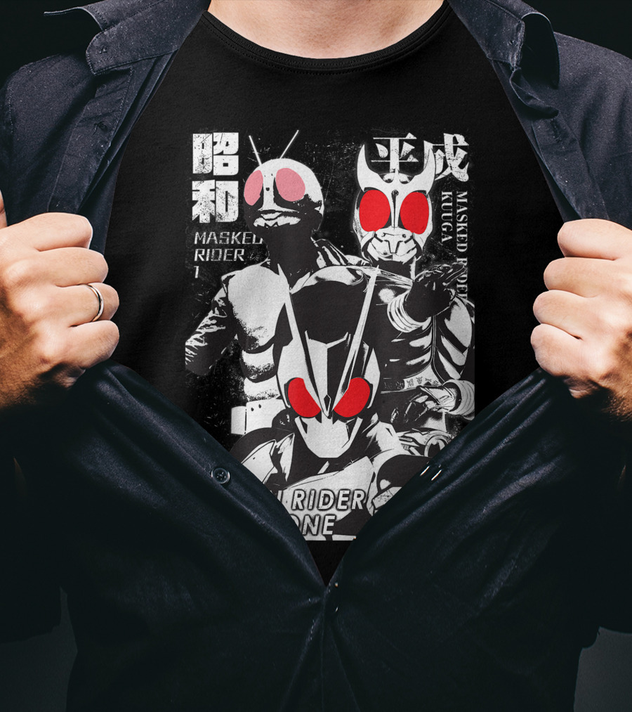 Kamen Rider Zero-One Showa Heisei Reiwa Masked Rider Kuuga T-Shirt