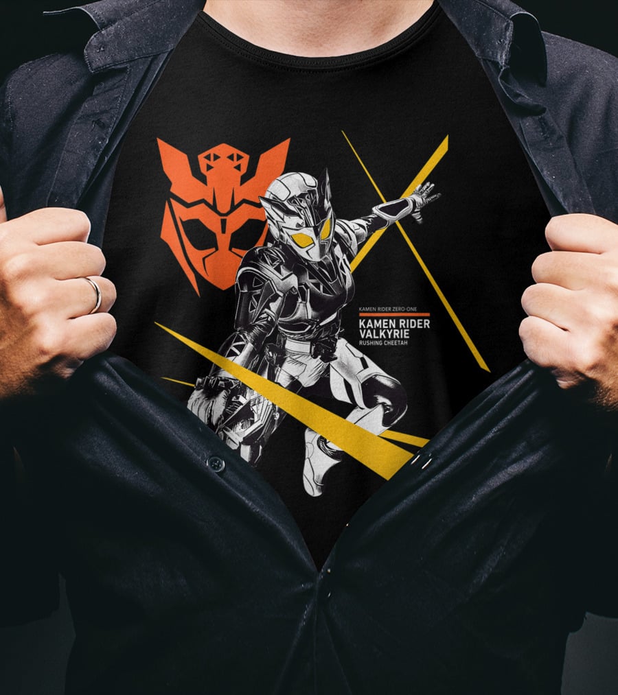 Kamen Rider Valkyrie Rushing Cheetah Zero-One Crossover T-Shirt