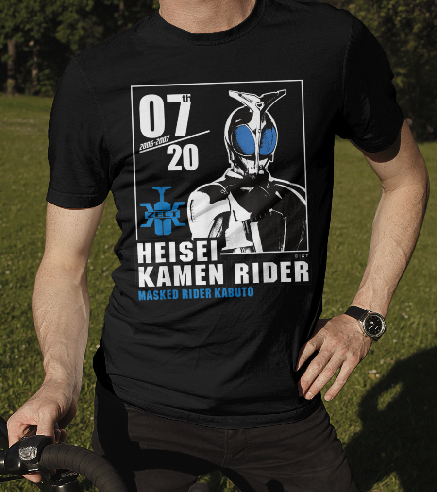 07th Heisei Kamen Rider 20th 2006-2007 Masked Rider Kabuto ZECT T-Shirt