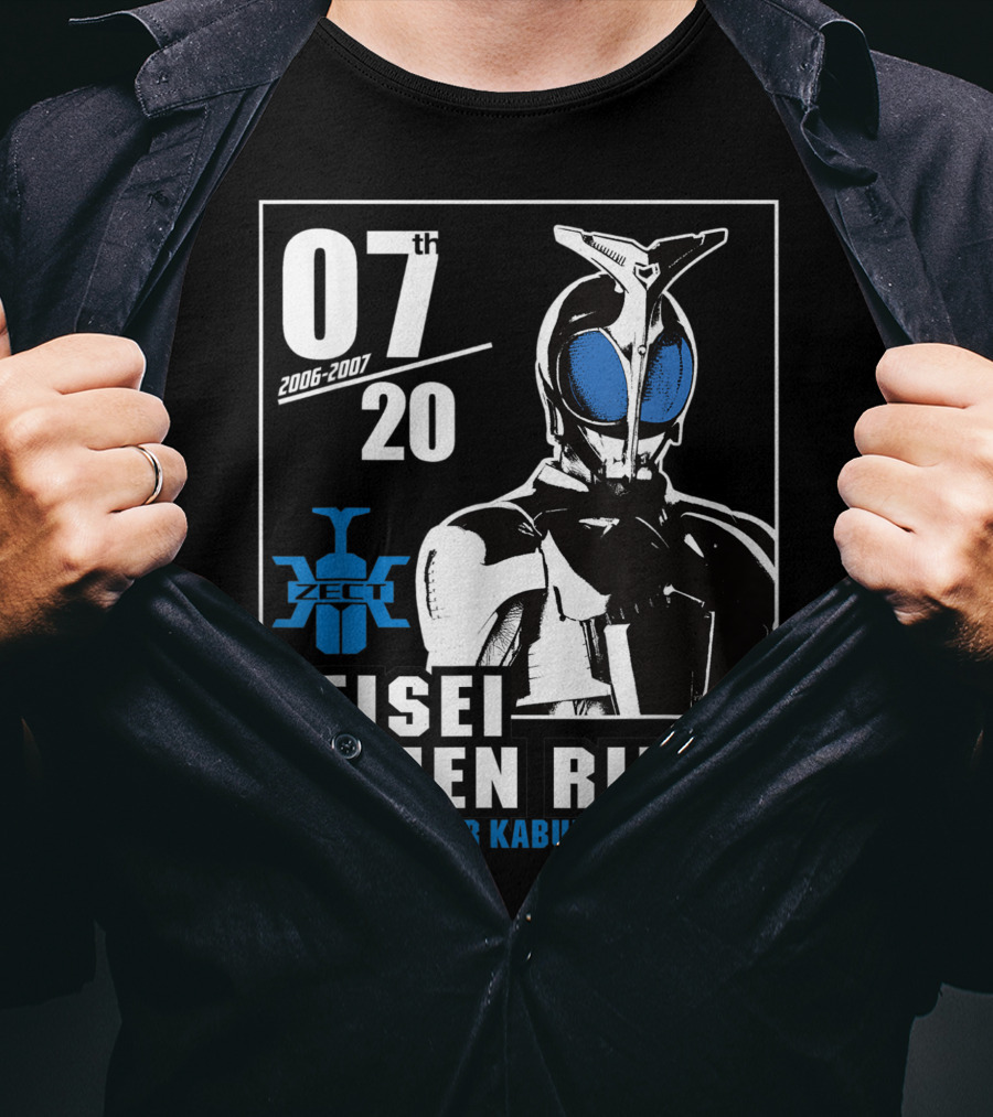 07th Heisei Kamen Rider 20th 2006-2007 Masked Rider Kabuto ZECT T-Shirt