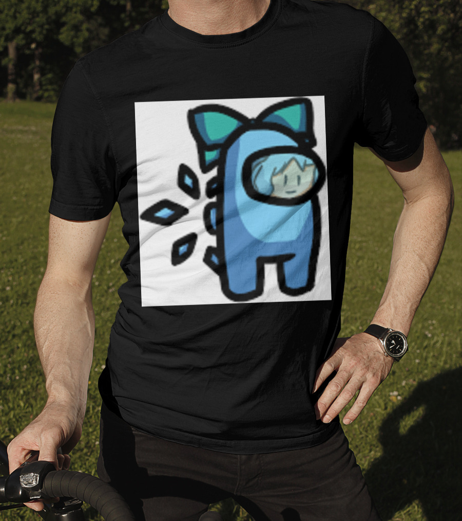 Among Us Blue Crewmate With Bow Gamer Girl T-Shirt