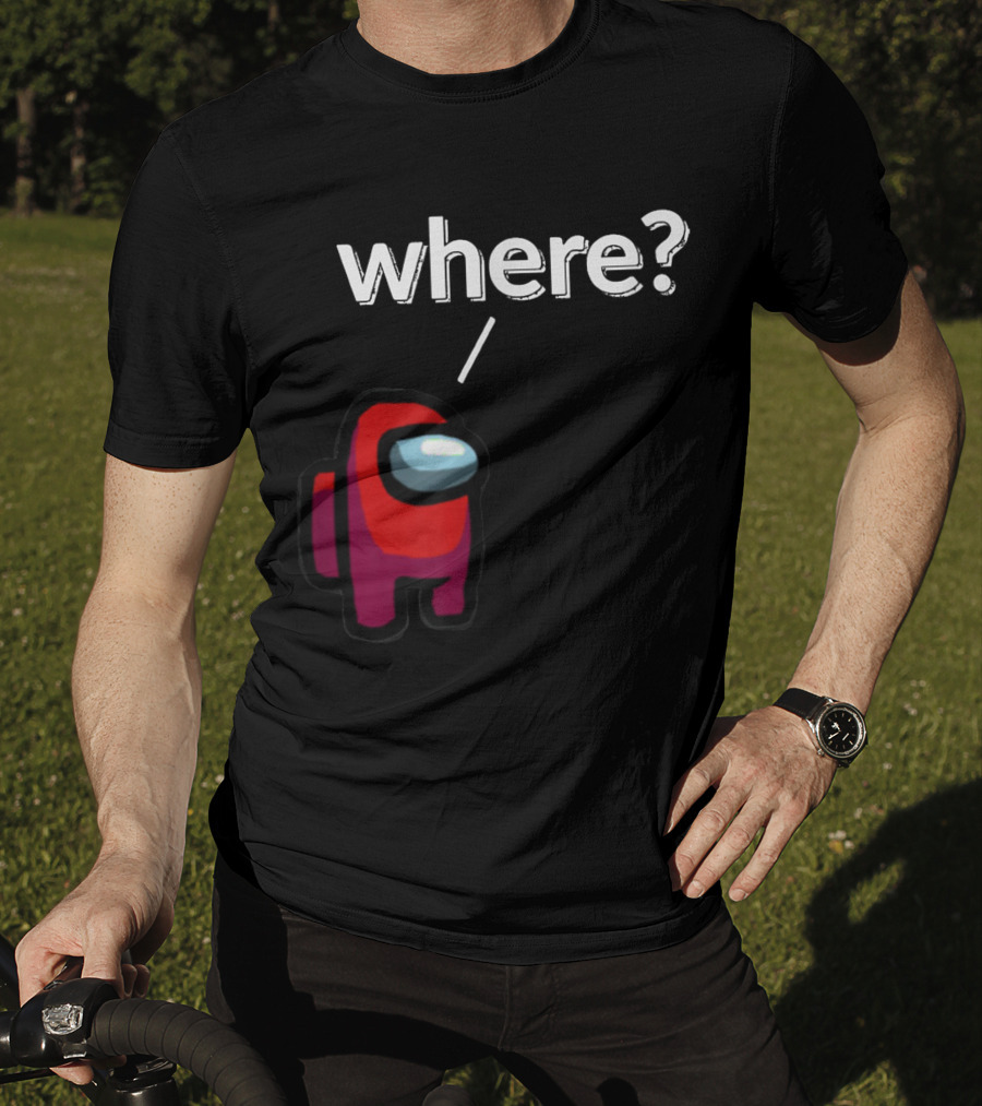 Impostor Among Us Where Essential Red Crewmate Question Mark T-Shirt