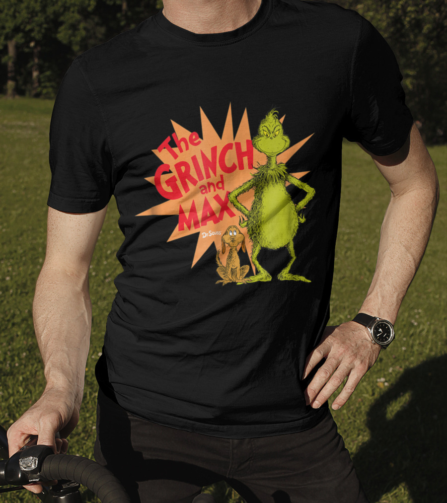 The Grinch And Max Dr. Seuss Burst T-Shirt