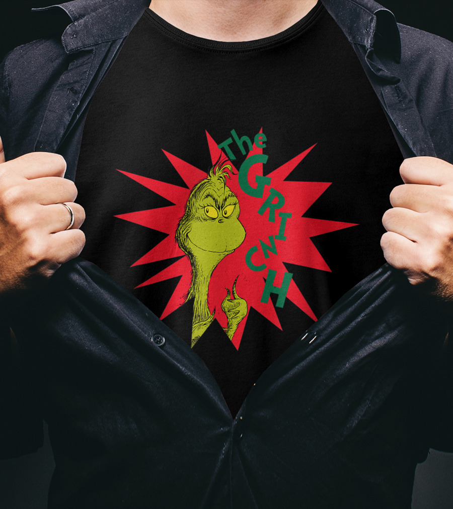 The Grinch Burst Dr. Seuss Starburst T-Shirt