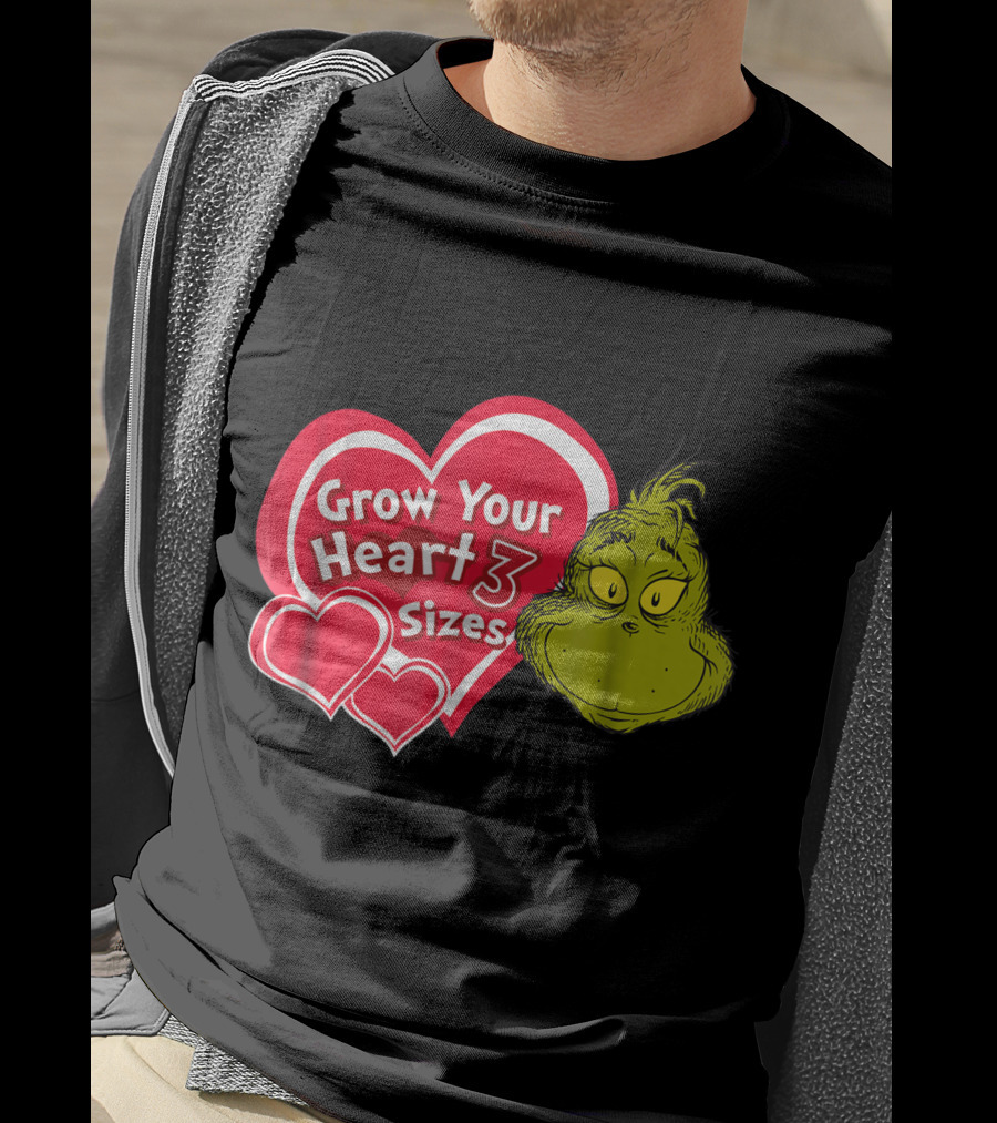 Dr Seuss Grinch Grow Your Heart 3 Sizes T-Shirt
