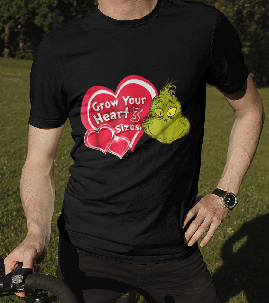 Dr Seuss Grinch Grow Your Heart 3 Sizes T-Shirt