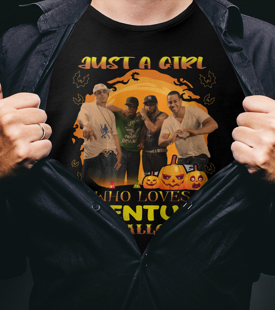 Just A Girl Who Loves Aventura And Halloween Pumpkins And Bats T-Shirt