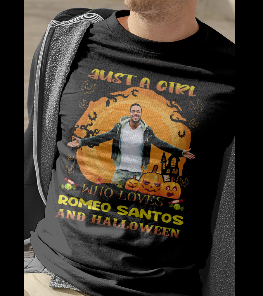 Just A Girl Who Loves Romeo Santos And Halloween T-Shirt