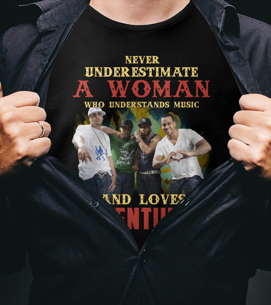 Never Underestimate A Woman Who Understands Music And Loves Aventura T-Shirt