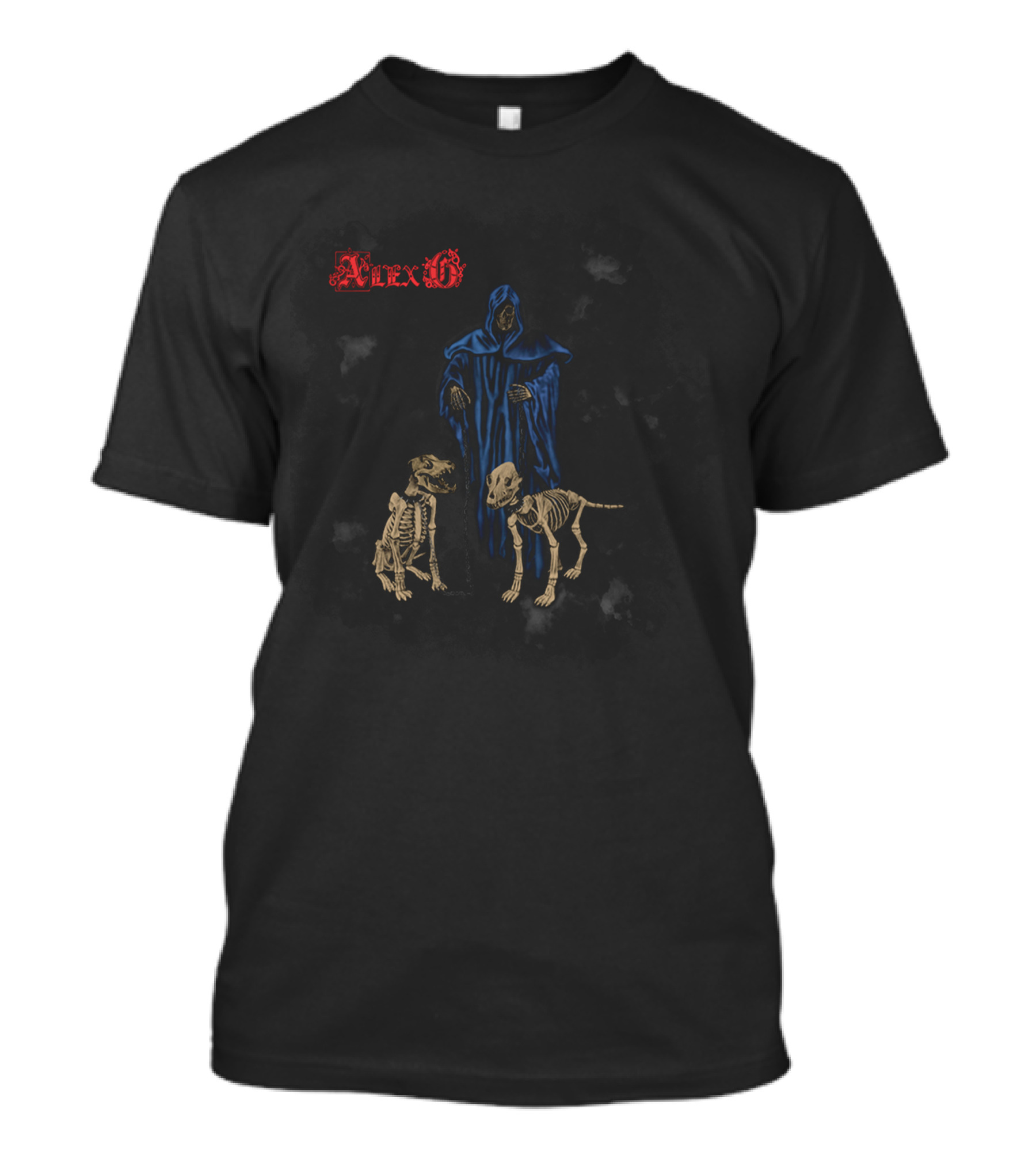 Alex G Grim Reaper With Skeleton Dogs T-Shirt