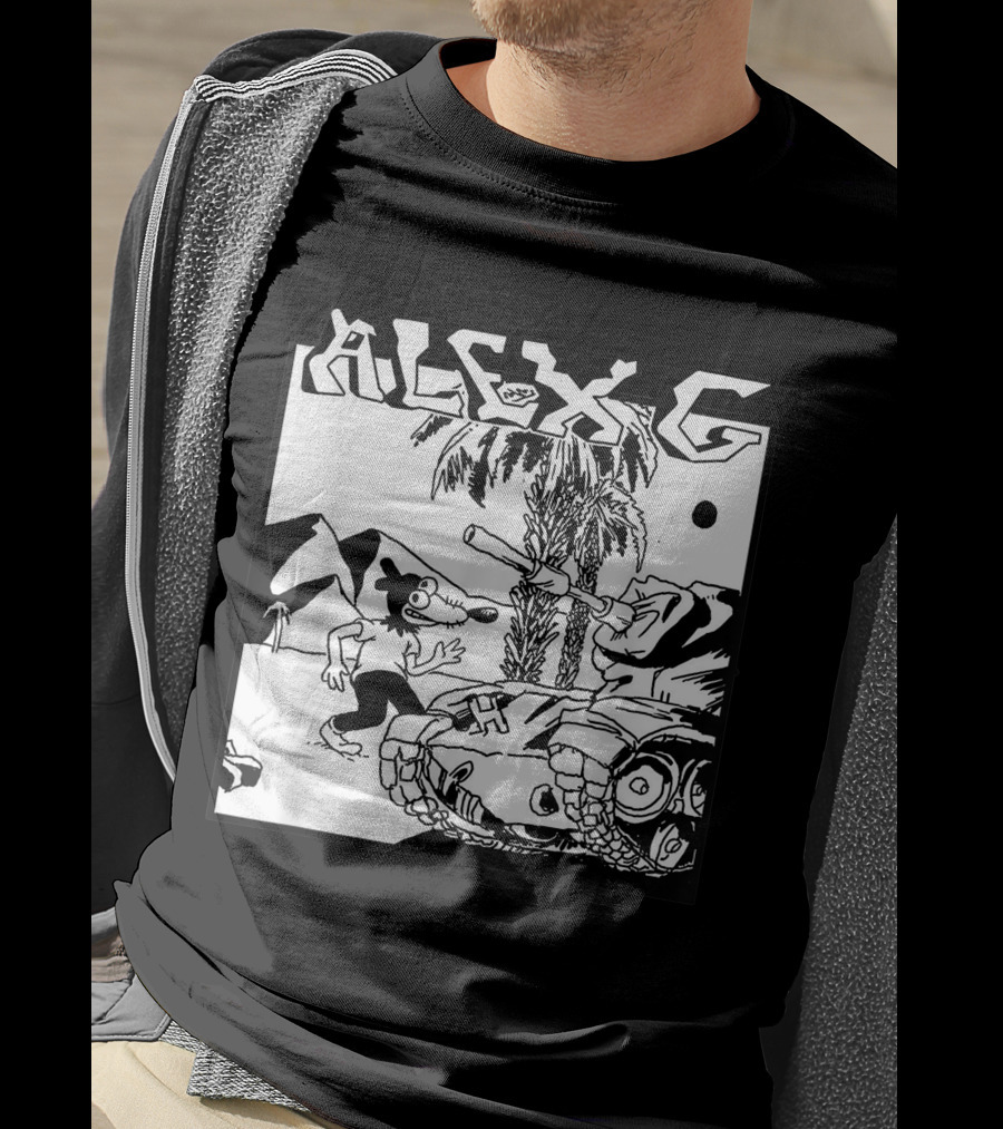 Sandy Alex G Cartoon Tank Forest Scene T-Shirt